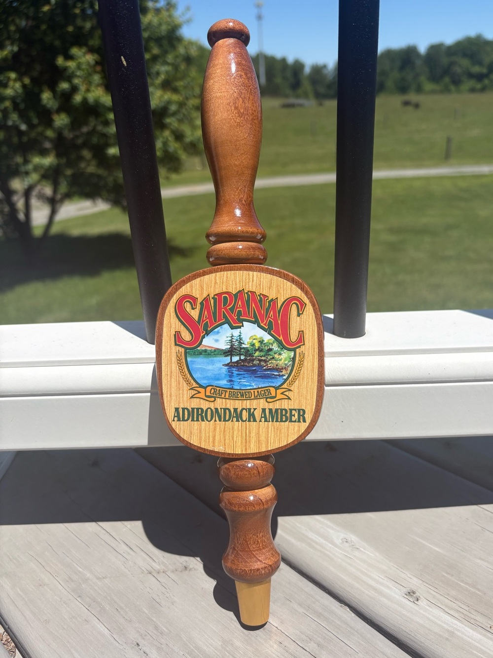Saranac - Adirondack Amber wooden beer tap handle. Like new 🍺